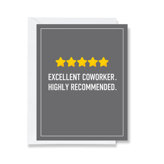 5 Star Coworker Greeting Card