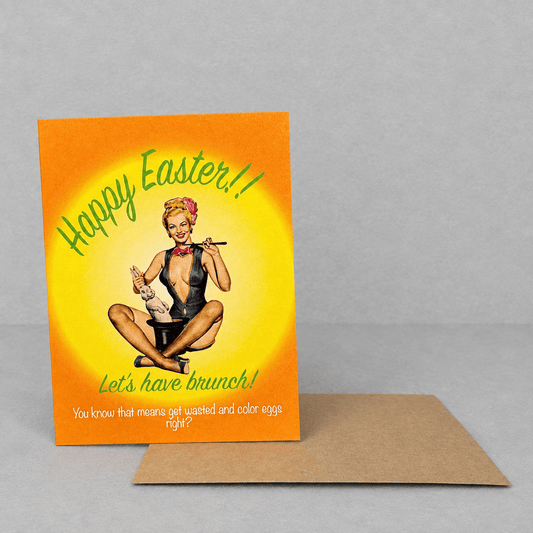 Happy Easter, Let's Have Brunch Card photo 2 on the lighter grey backdrop
