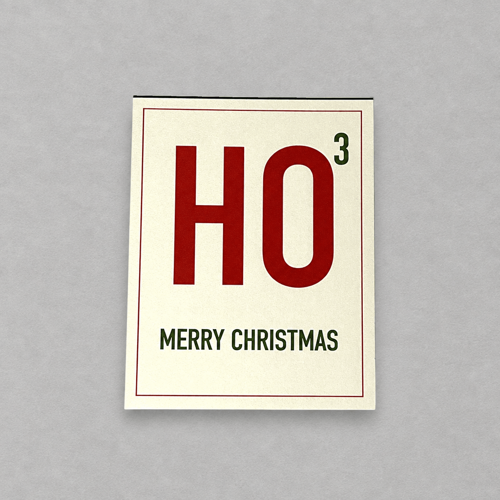 HO Cubed Greeting Card photo 3 on the lighter grey backdrop