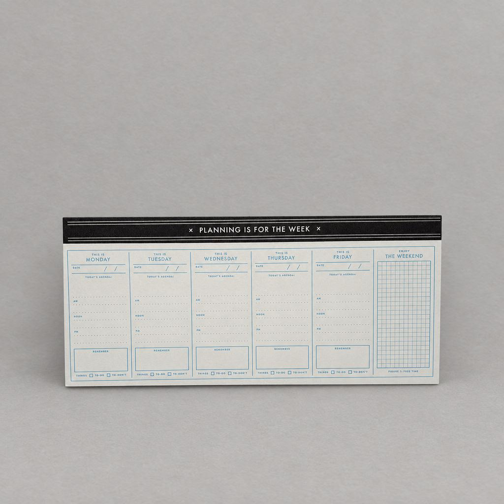 Impish Greetings Planning Is For The Week weekly planner pad with vintage-inspired design and 100 perforated pages.