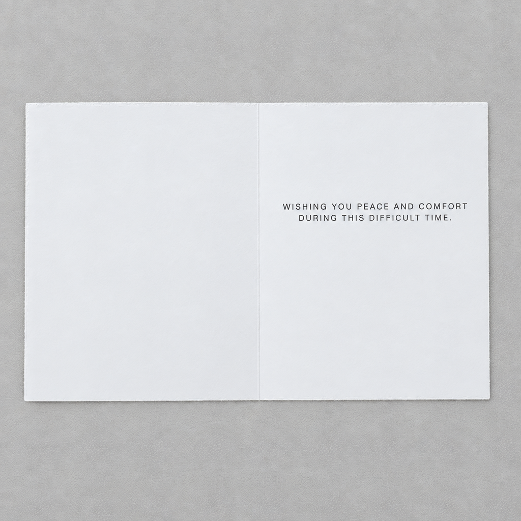 Periwinkle Sympathy Card photo 2 on the lighter grey backdrop