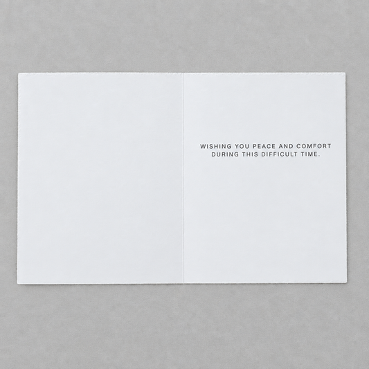 Periwinkle Sympathy Card photo 2 on the lighter grey backdrop