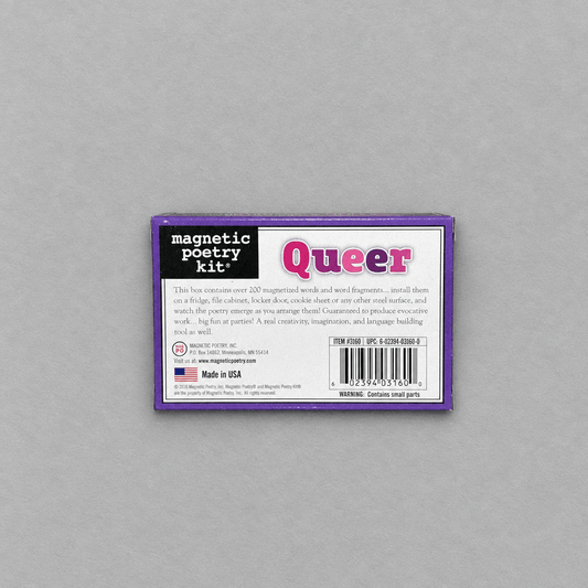 Queer Magnetic Poetry Kit photo 2 on the lighter grey backdrop