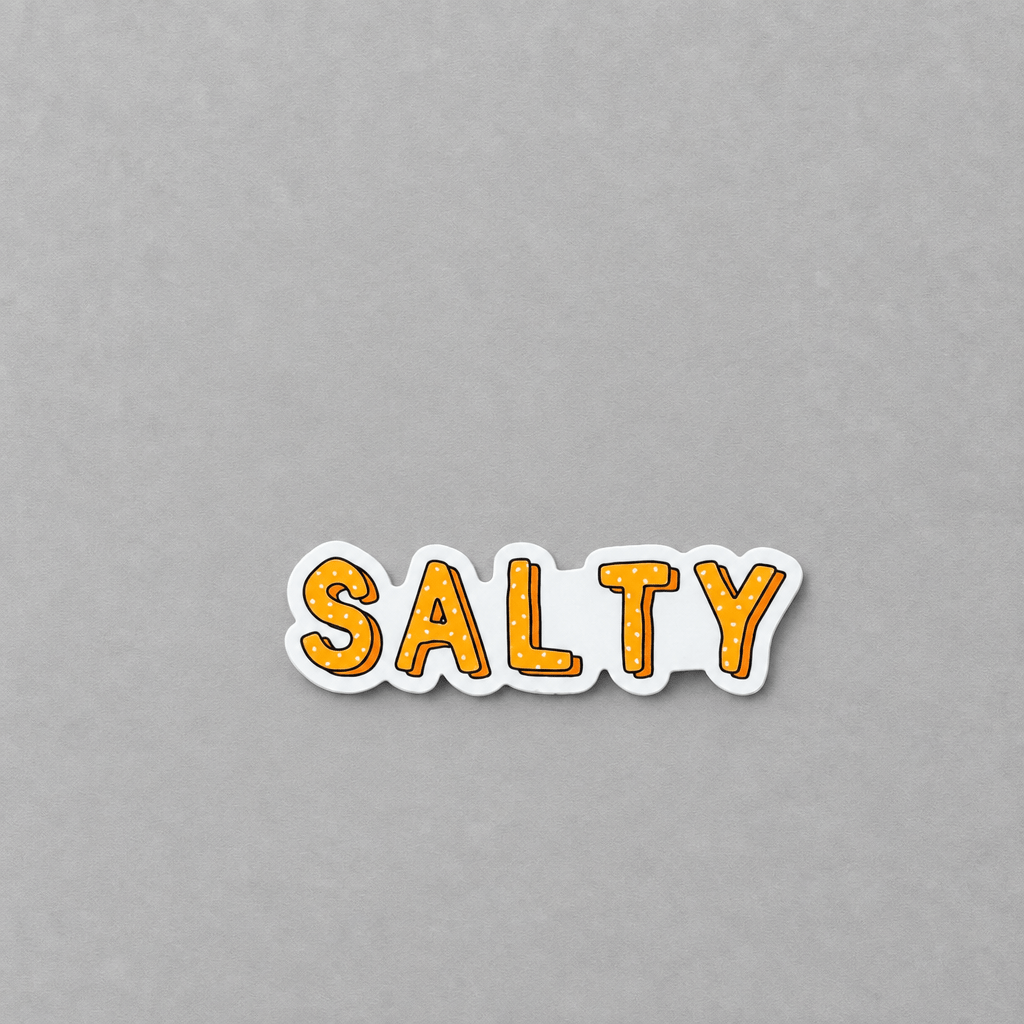 Salty Sticker photo 2 on the lighter grey backdrop