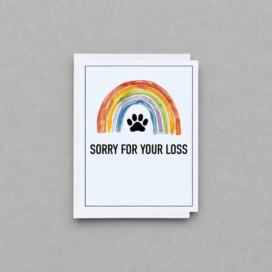 Sorry For The Loss of Your Pet Card photo 1 on the lighter grey backdrop
