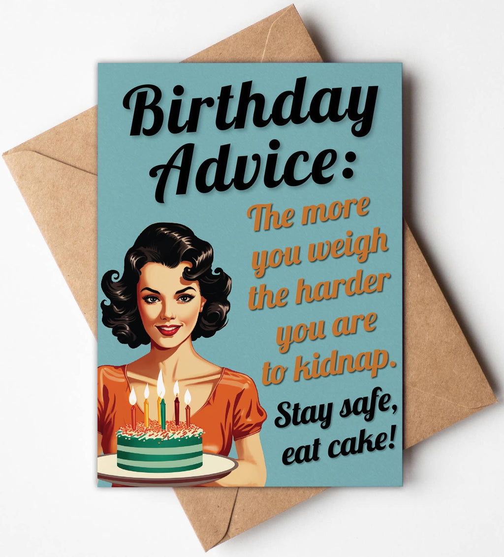 The More You Weigh Vintage Birthday Card