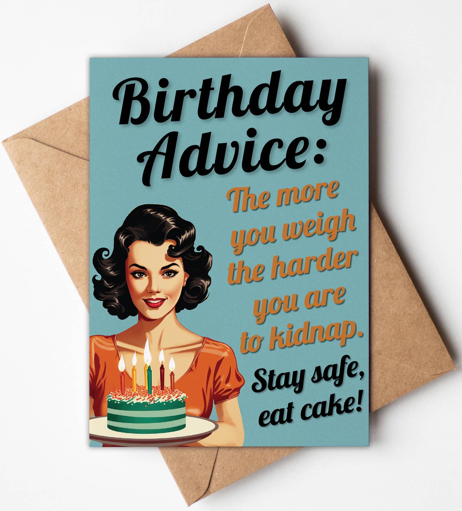 The More You Weigh Vintage Birthday Card