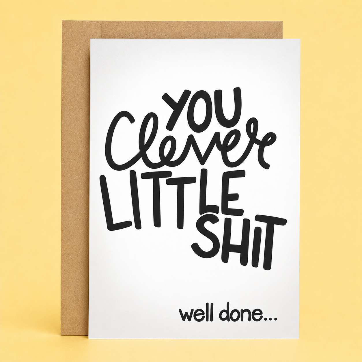 Clever Little Shit Congratulations Card