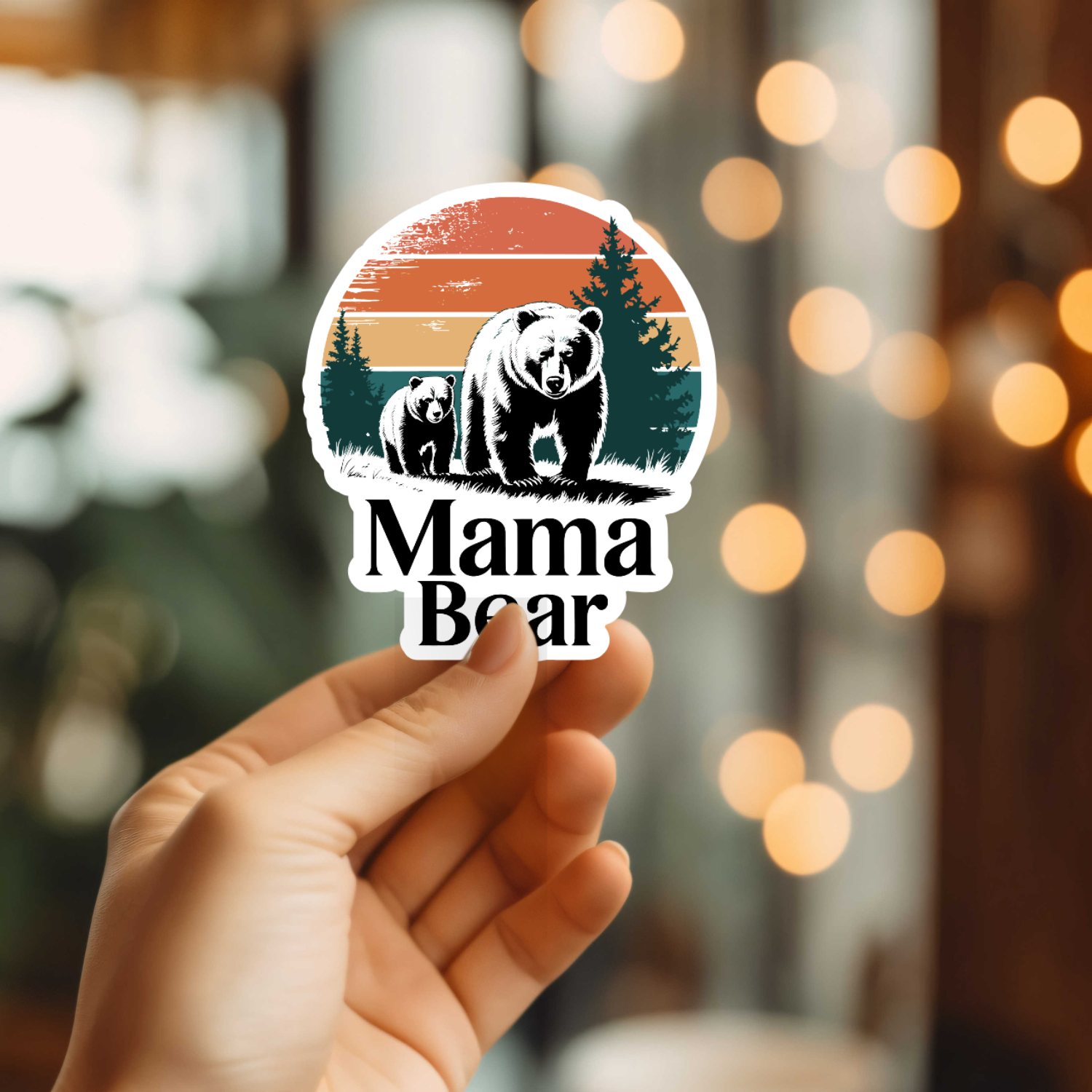 Beautiful Mama Bear Vinyl Sticker
