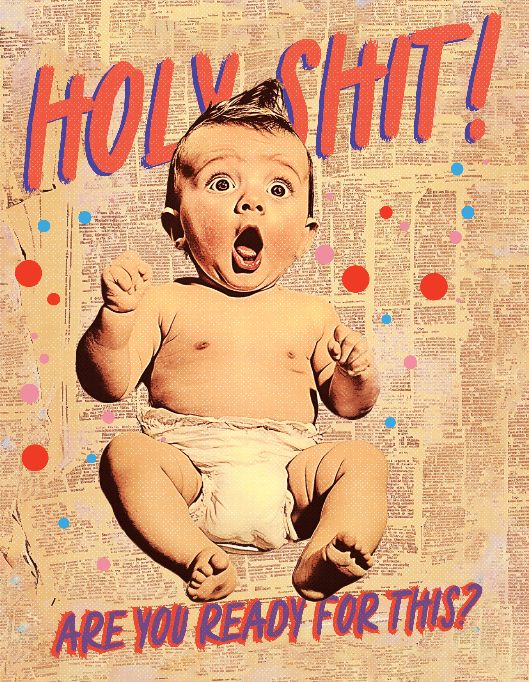 Holy Shit! New Baby Card