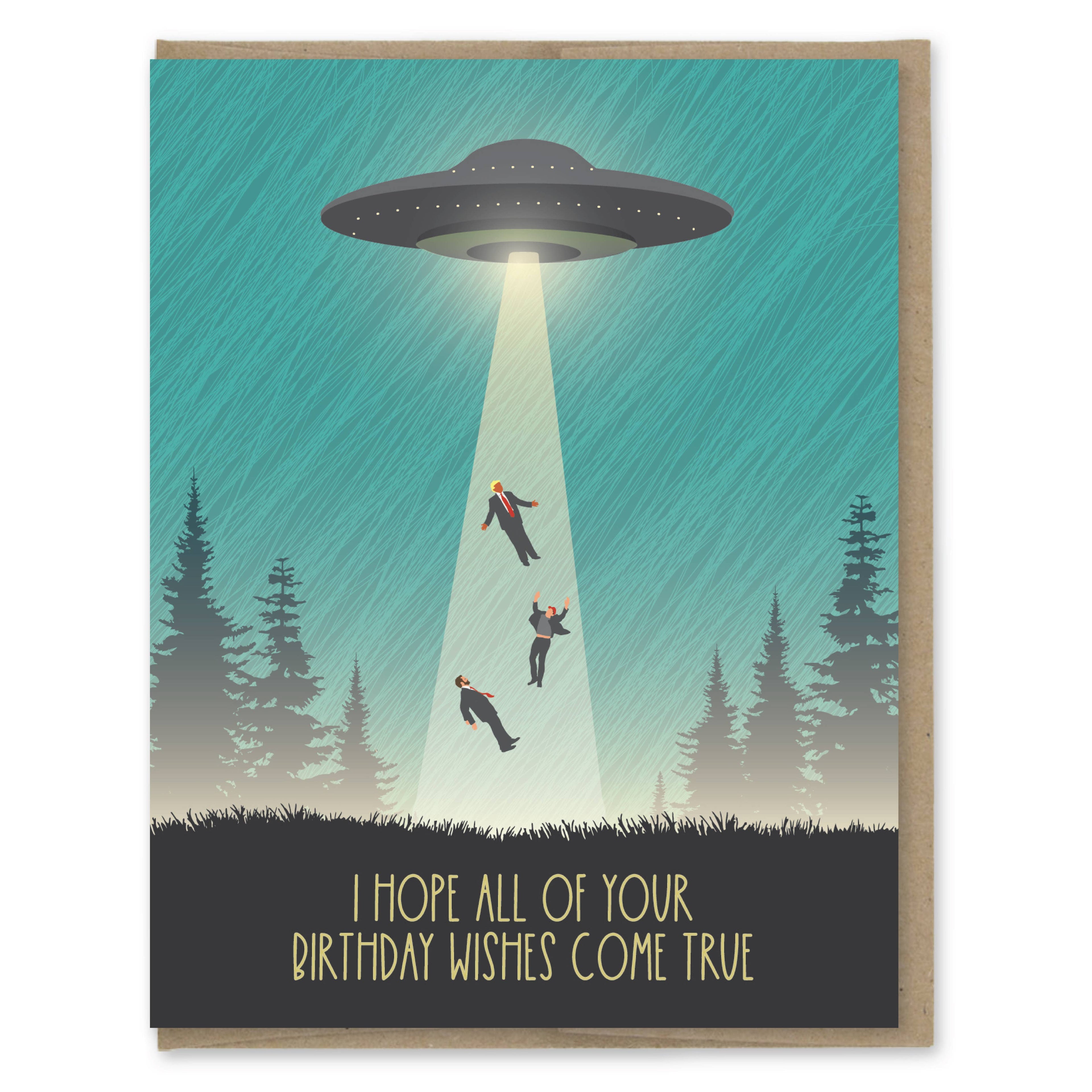 UFO Birthday Wishes Card