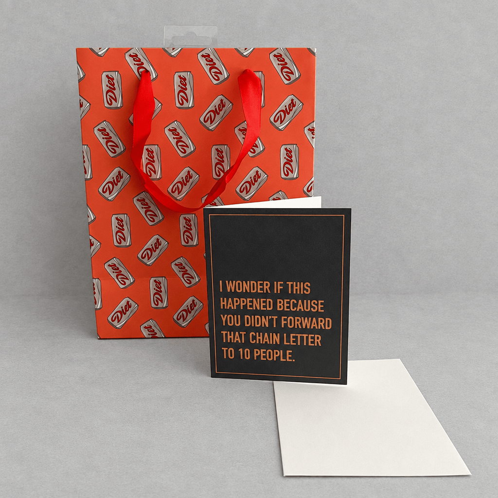 90s Chain Letter Card photo 3 on the lighter grey backdrop