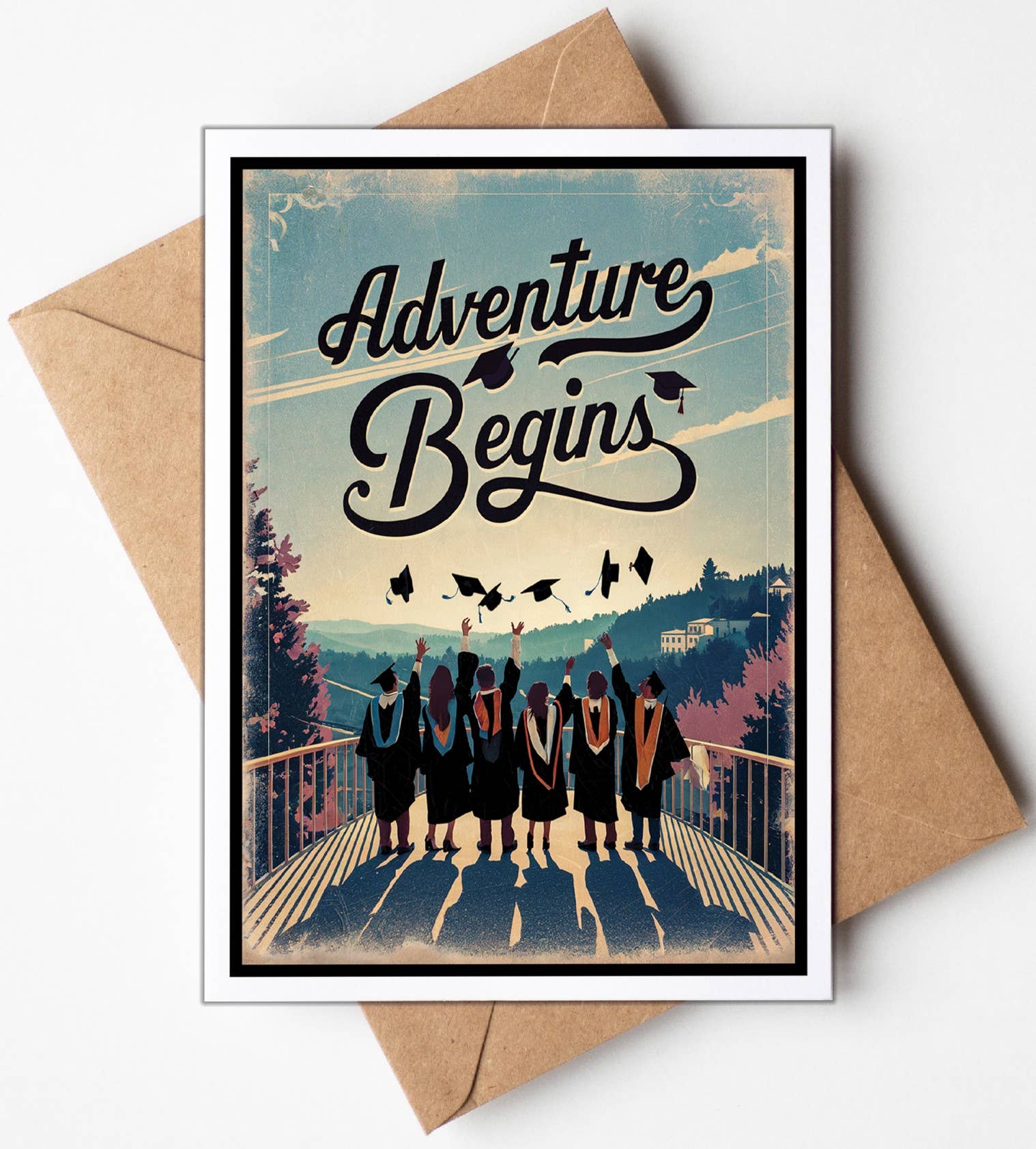 The Adventure Begins - Graduation Card