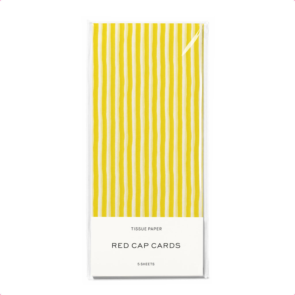 Yellow Stripe Tissue Paper: 5 Sheets