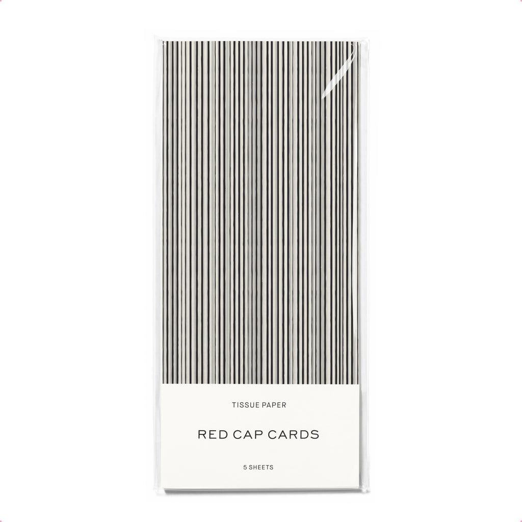 Black Stripe Tissue Paper: 5 Sheets
