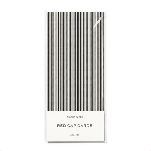 Black Stripe Tissue Paper: 5 Sheets
