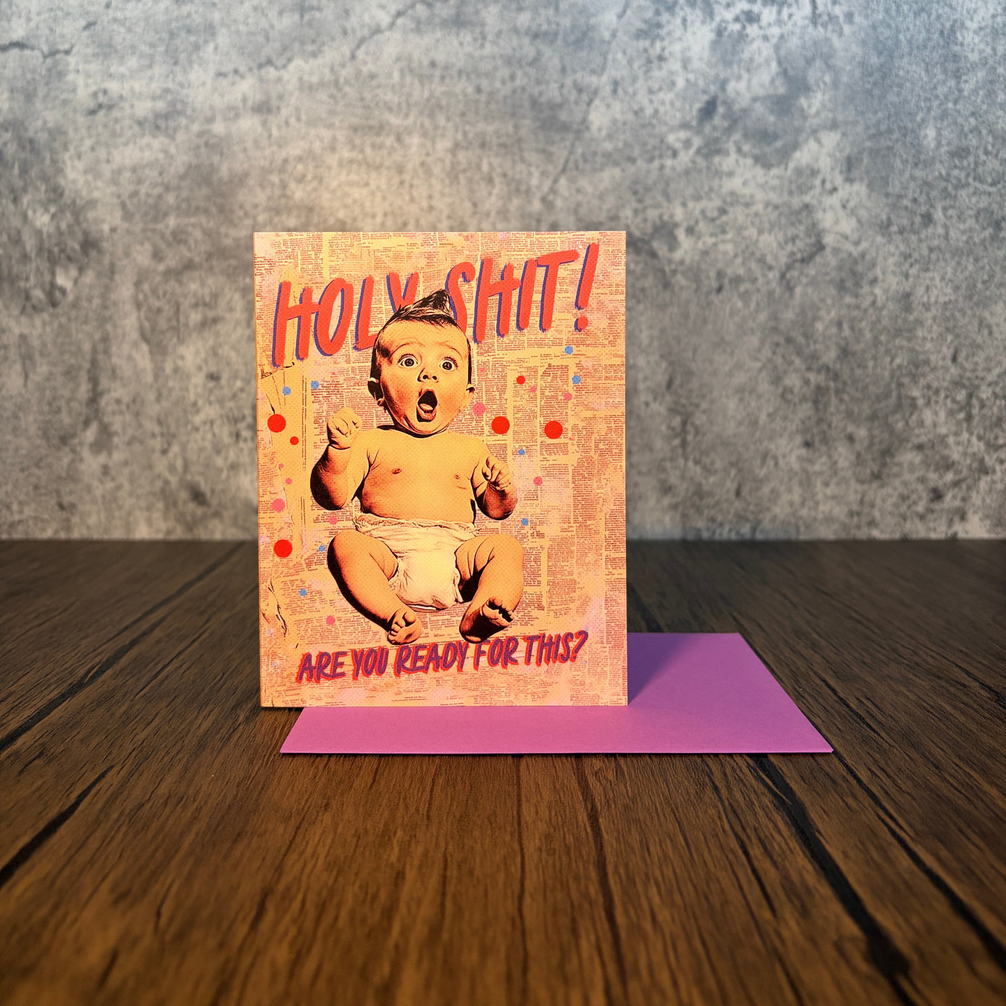 Holy Shit! New Baby Card