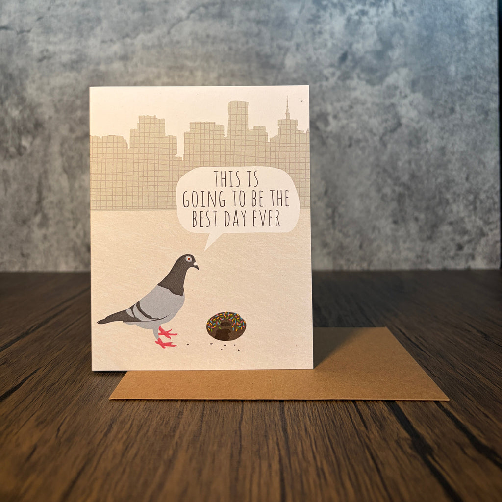 Pigeon Donut Birthday Card