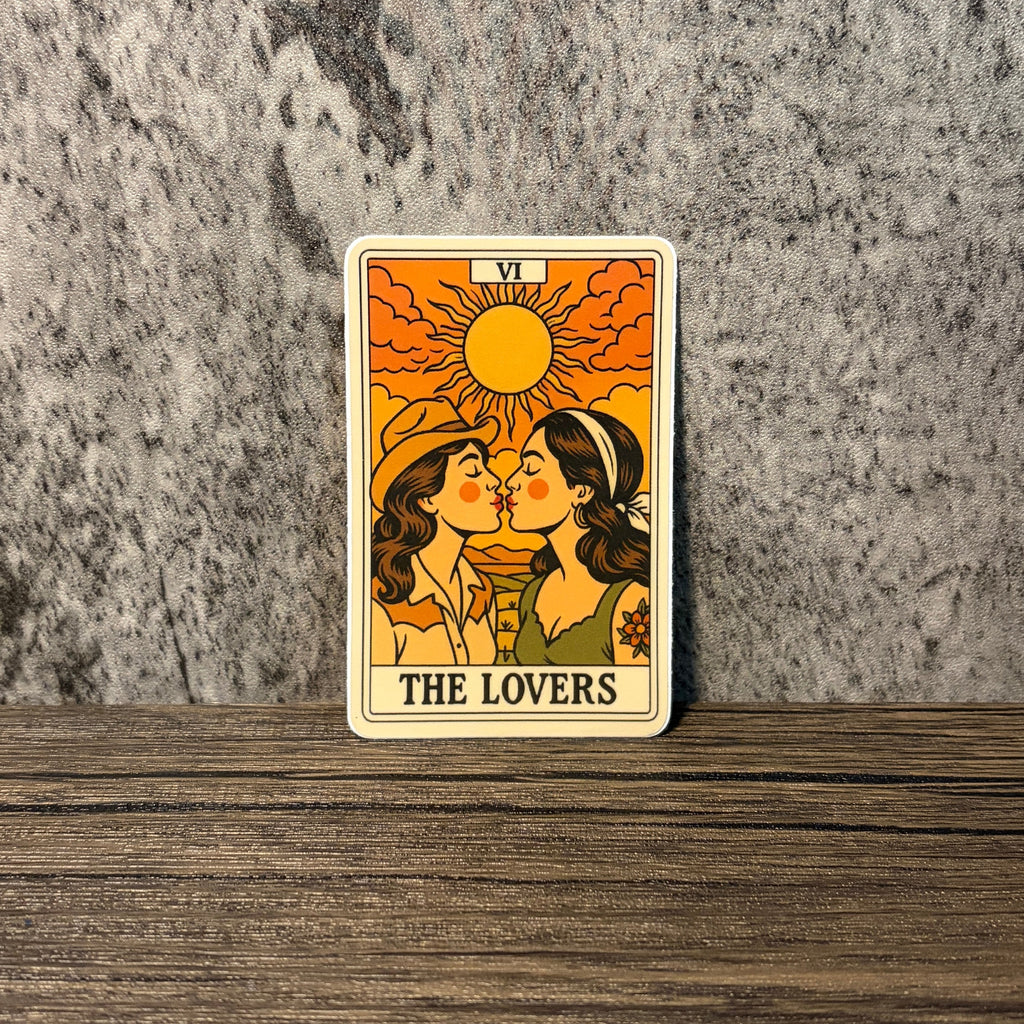 The Lovers Tarot Cowgirls Sticker