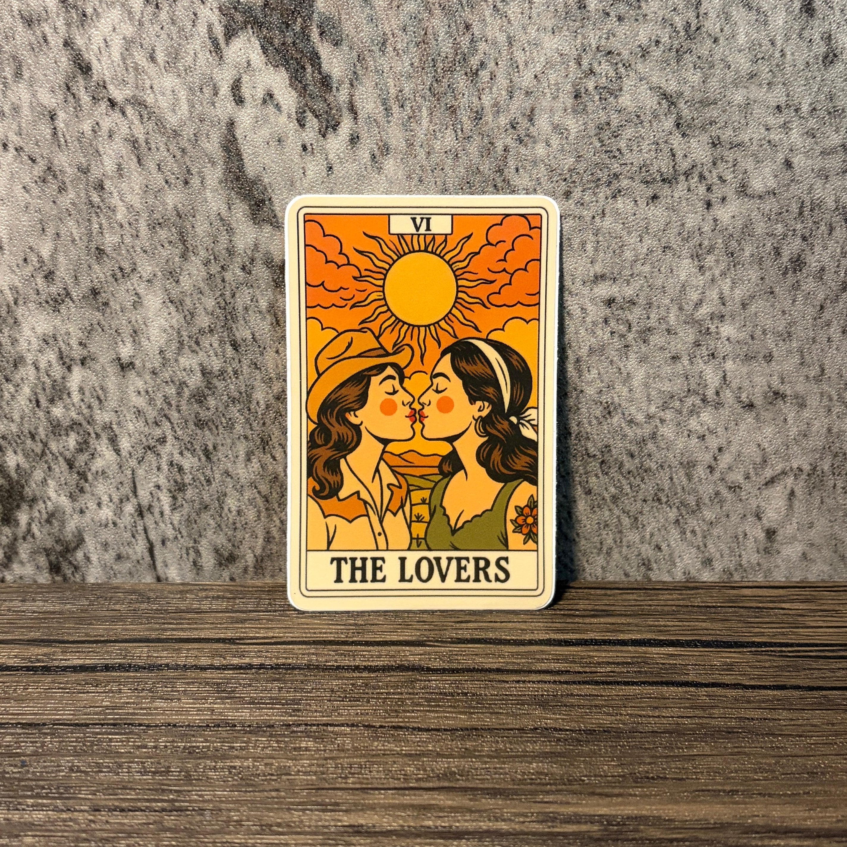The Lovers Tarot Cowgirls Sticker