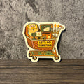 Let’s Go Thrifting Vintage Shopping Cart Sticker