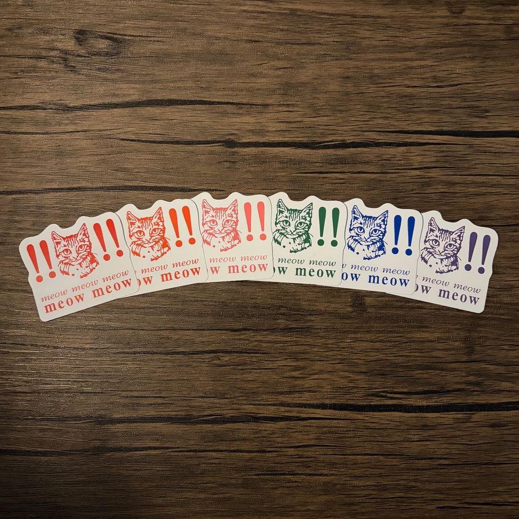 Meow Meow Meow Vinyl Sticker