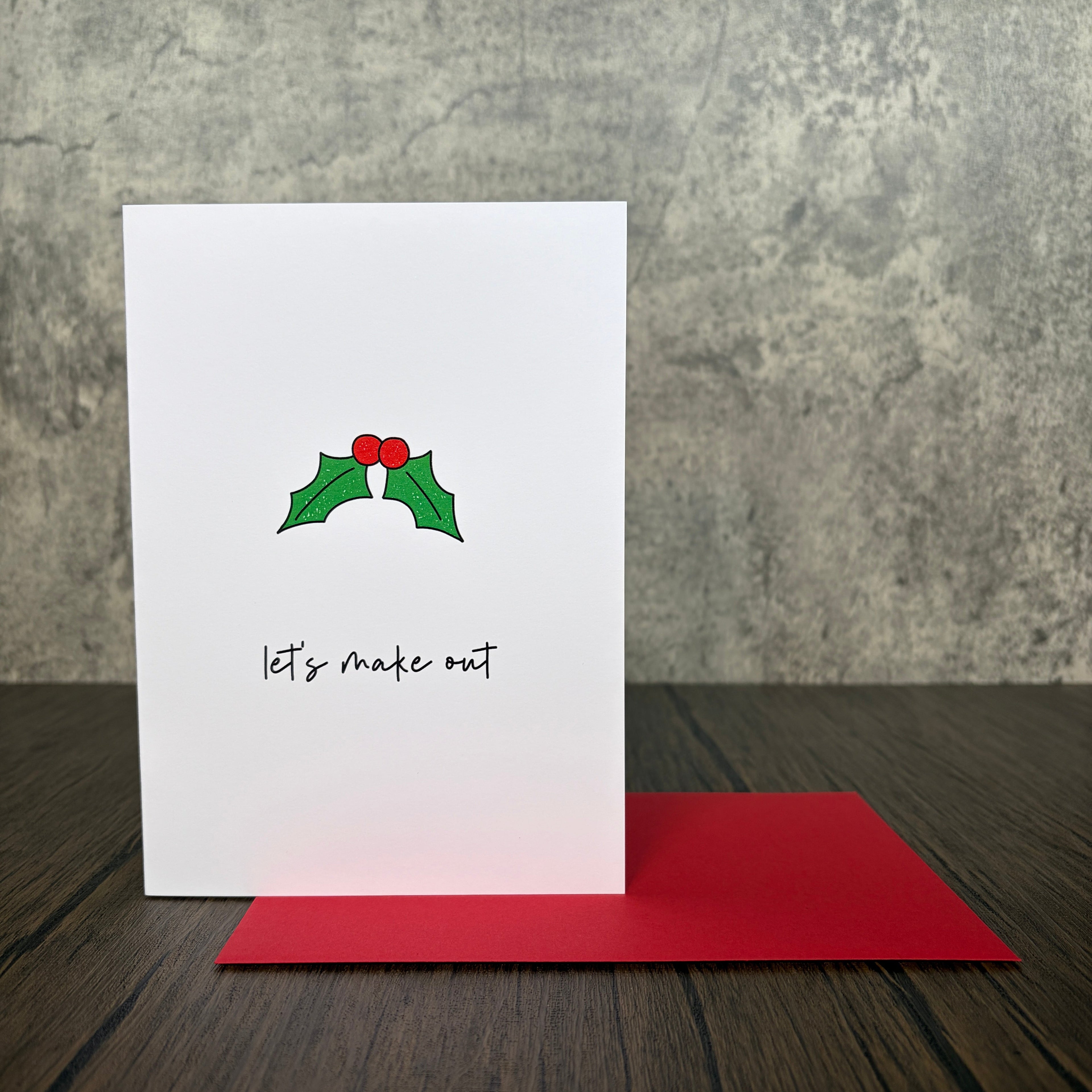 Let's Make Out Christmas Card
