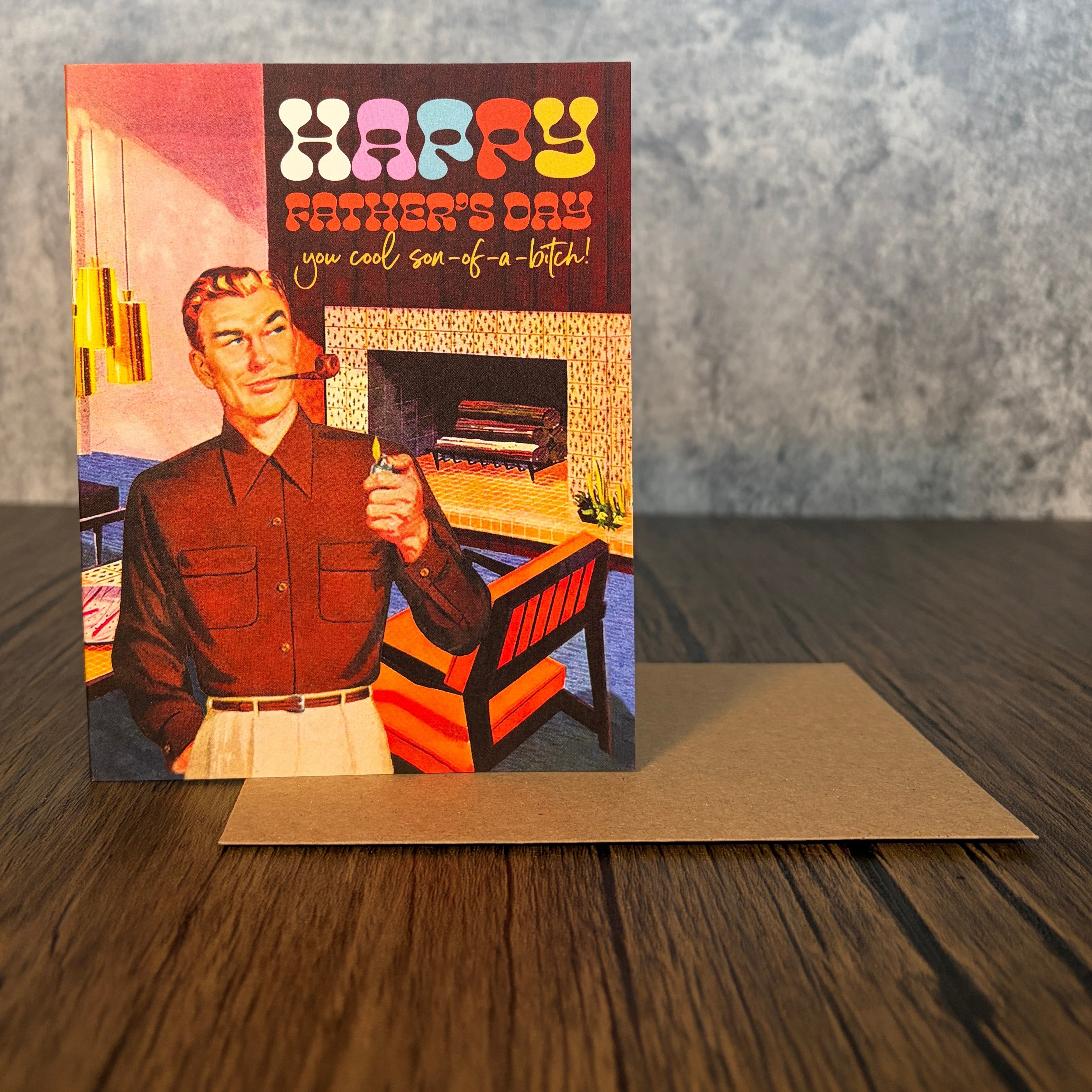 Mid Century Dad Father's Day card