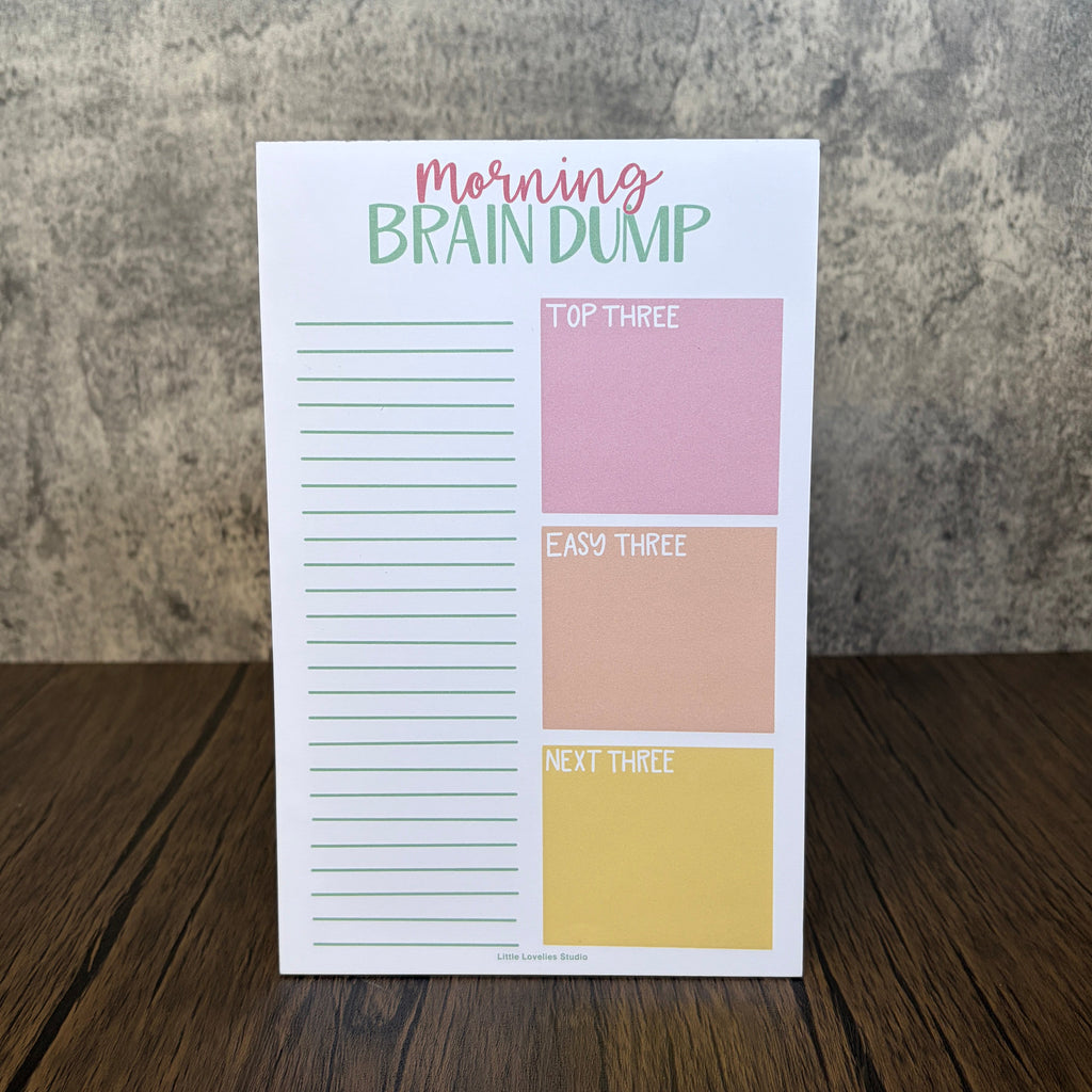 Morning Brain Dump Notepad