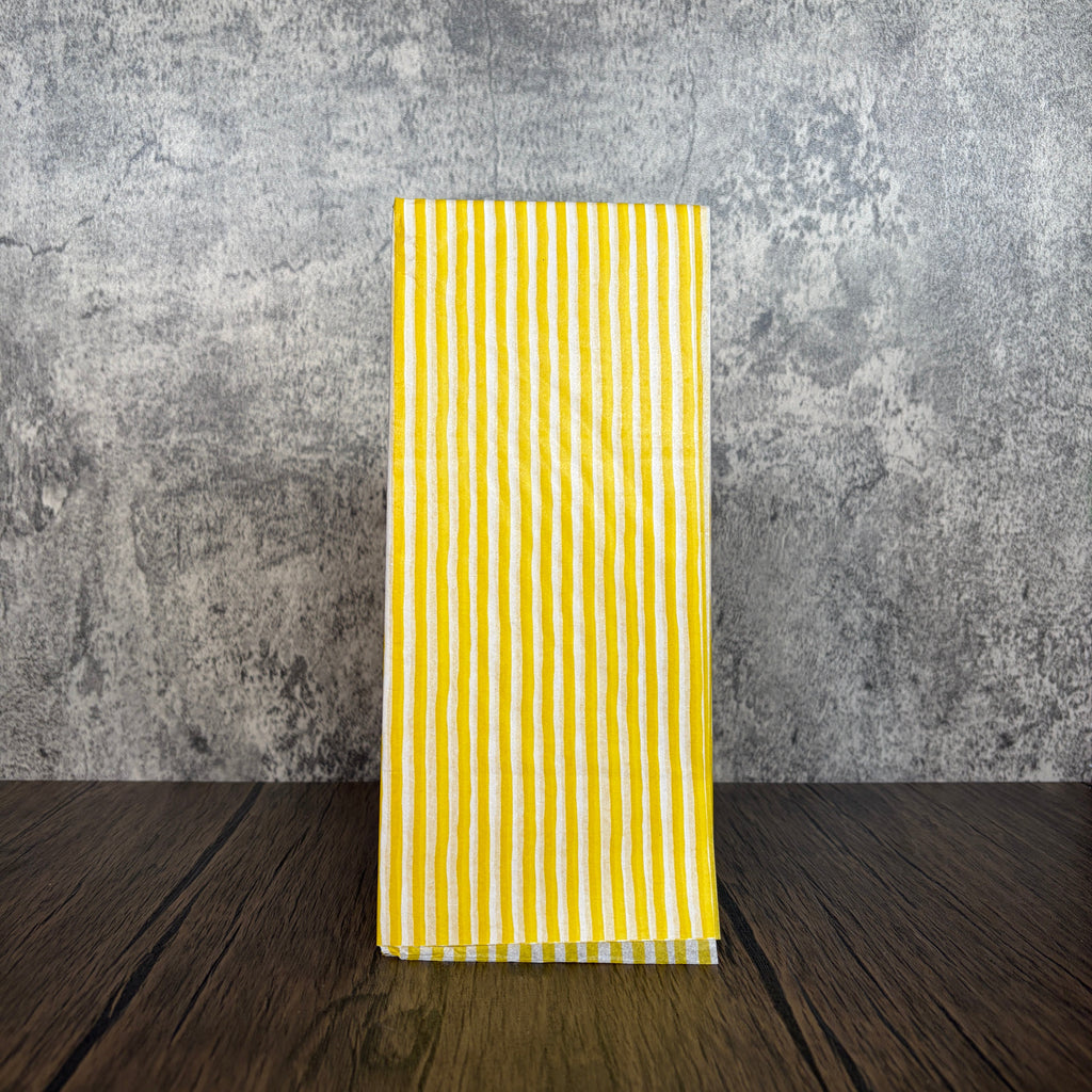Yellow Stripe Tissue Paper: 5 Sheets