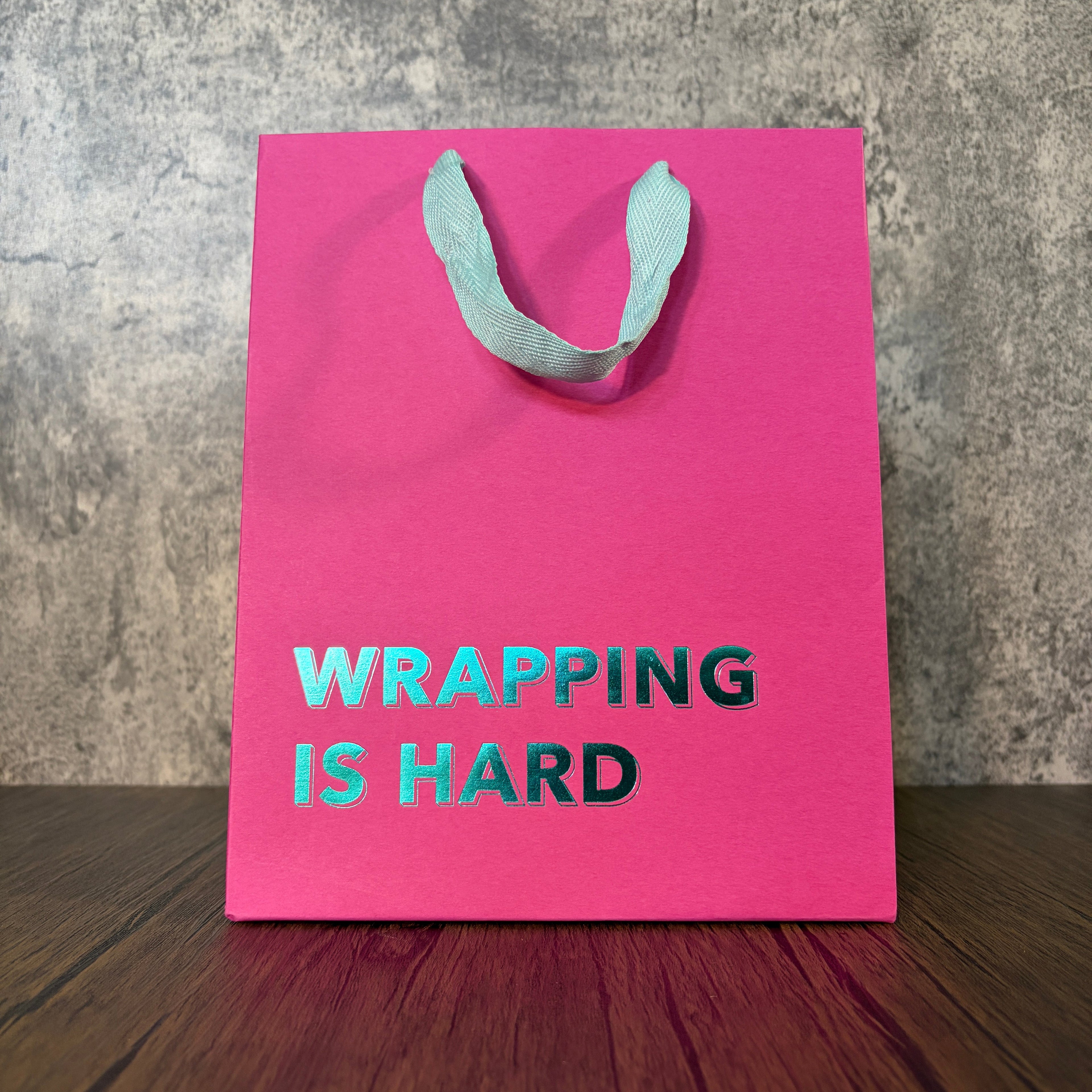 Wrapping is Hard Gift Bag (Magenta)