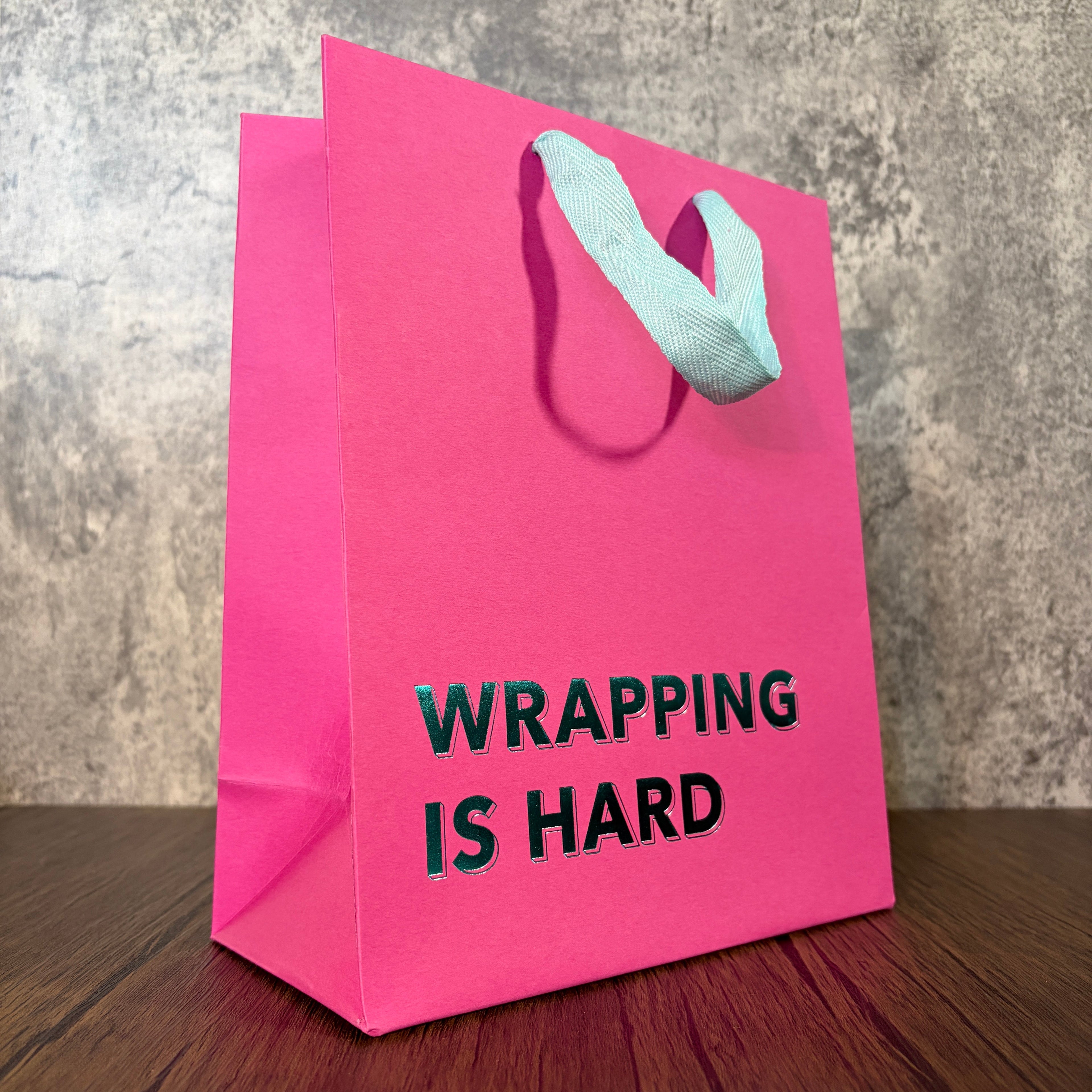 Wrapping is Hard Gift Bag (Magenta)