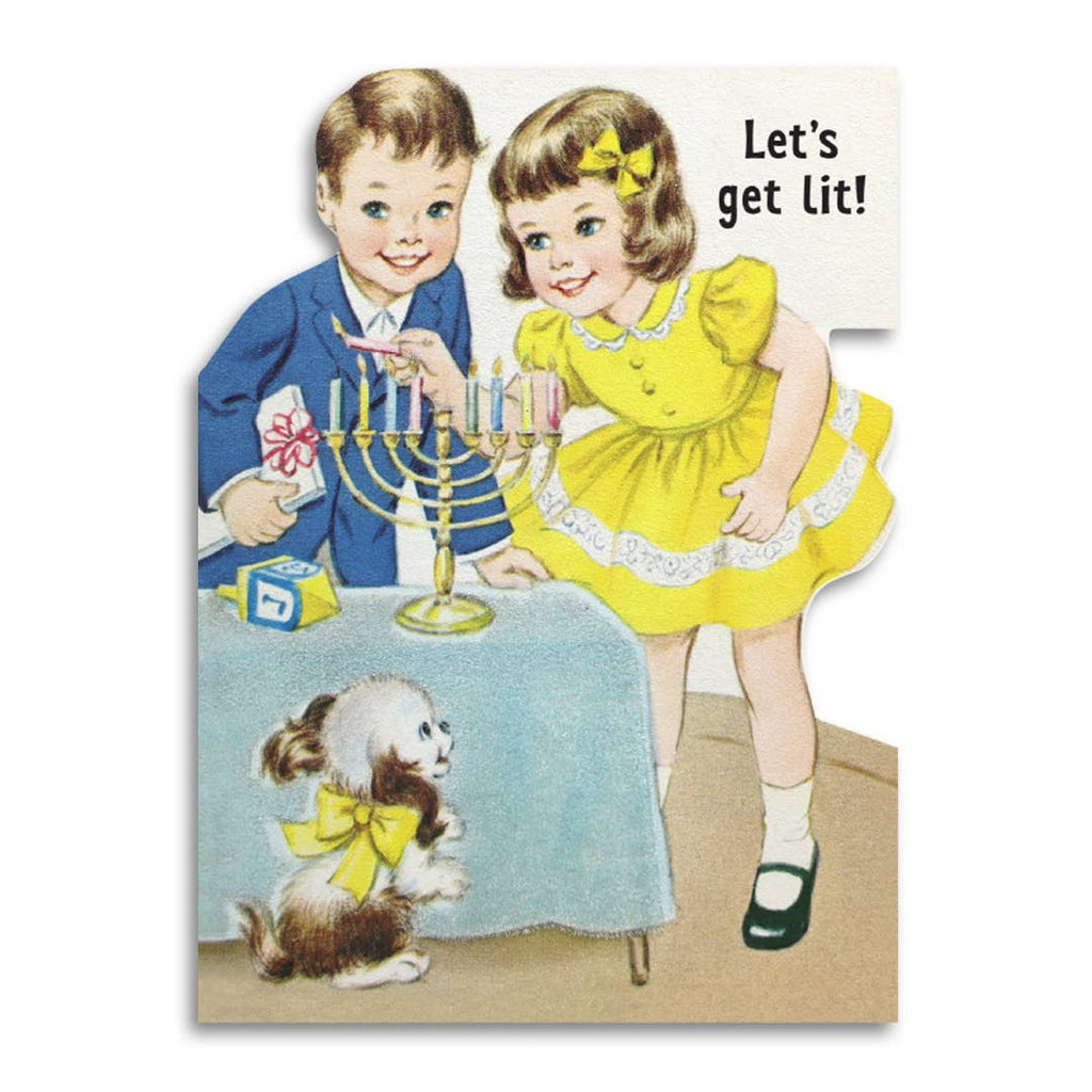 Let's Get Lit Hanukkah Greeting Card