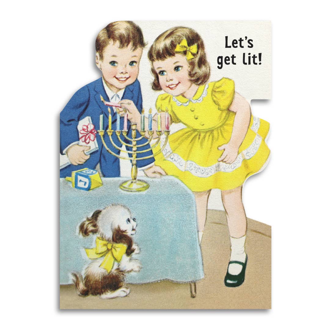 Let's Get Lit Hanukkah Greeting Card