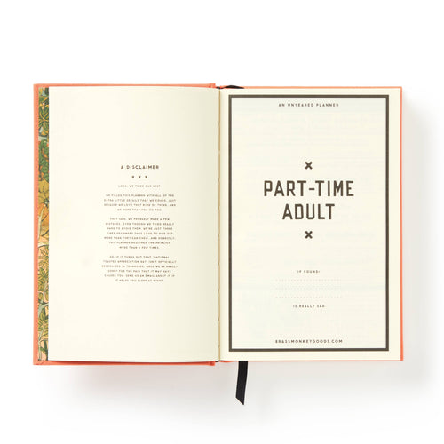 Brass Monkey Part-Time Adult Undated Daily Planner