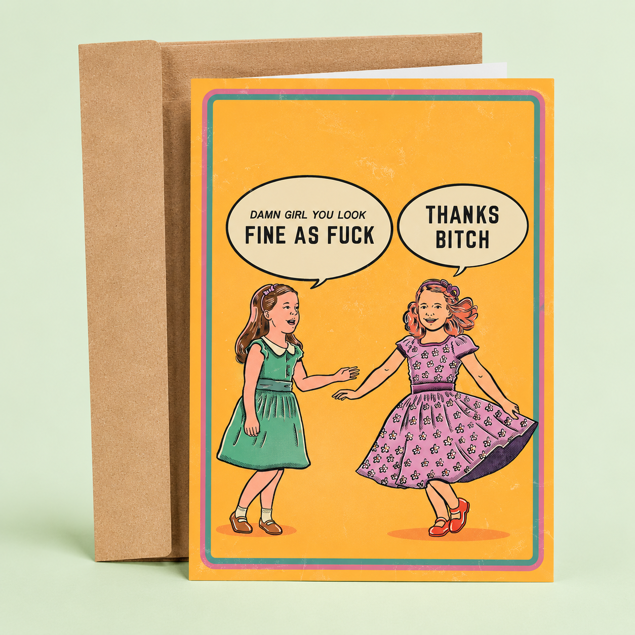 Damn Girl Greeting Card
