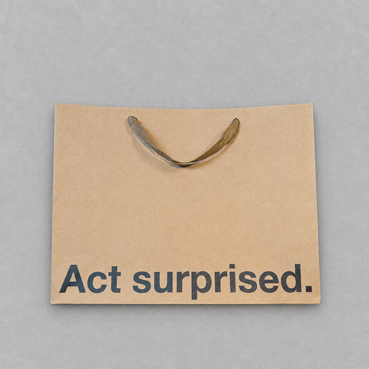 Act Surprised Large Gift Bag photo 1 on the lighter grey backdrop