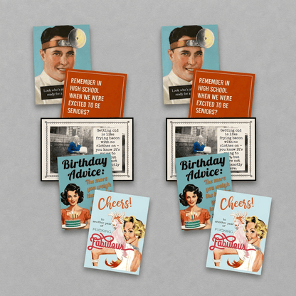 Aging Disgracefully Birthday Card Pack, 10 Cards