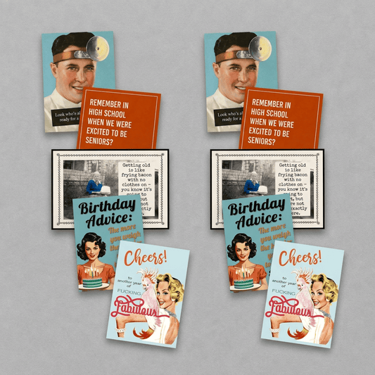 Aging Disgracefully Birthday Card Pack, 10 Cards