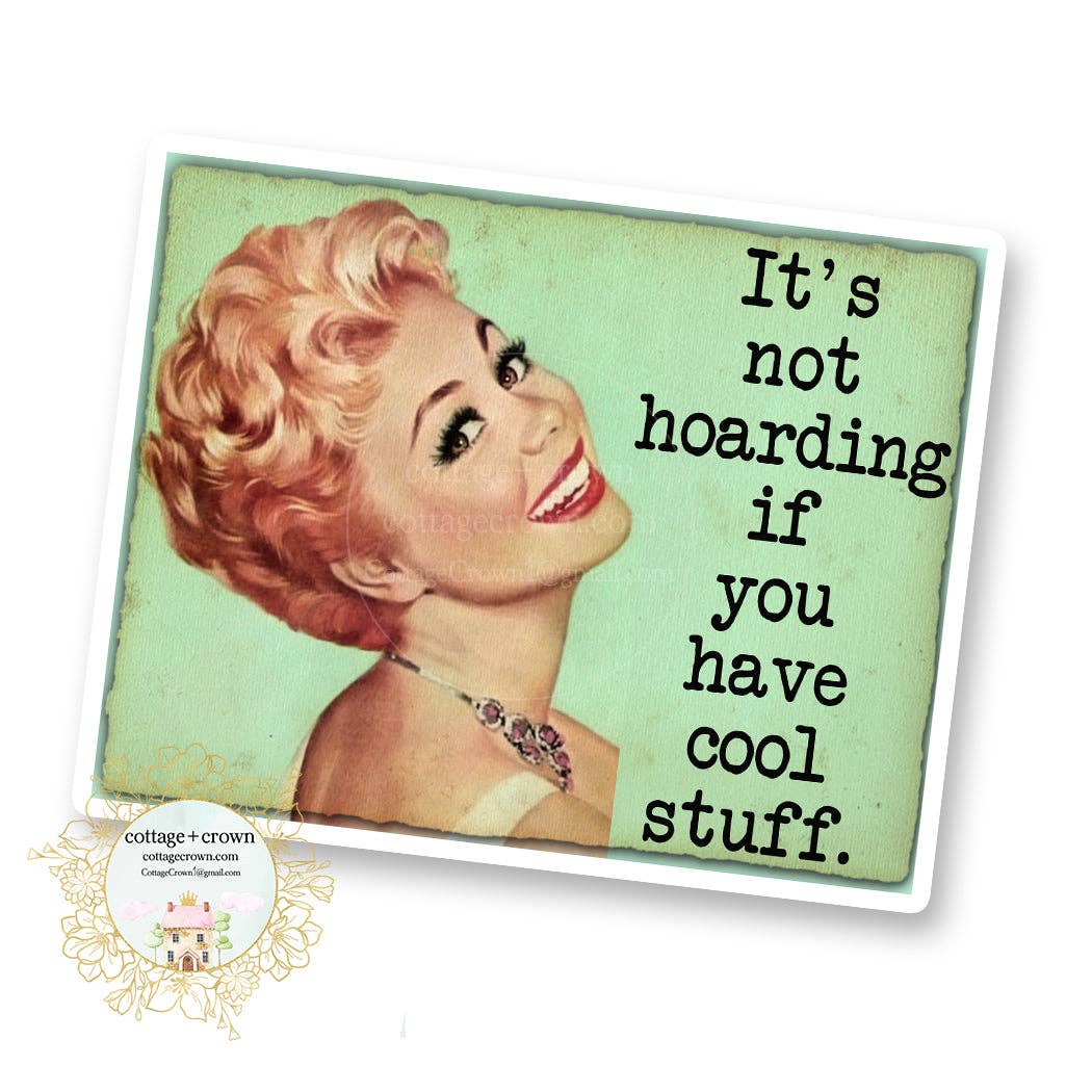 It's Not Hoarding If You Have Cool Stuff Vinyl Sticker