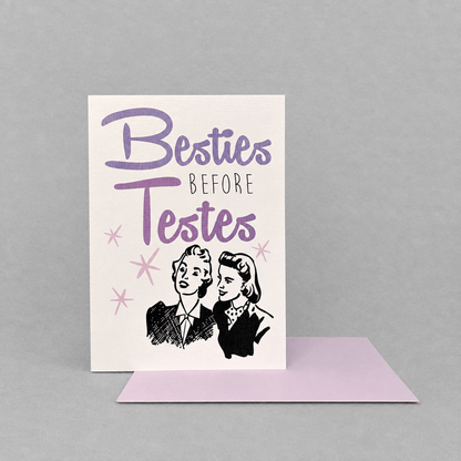 Besties Before Testes Card photo 4 on the lighter grey backdrop