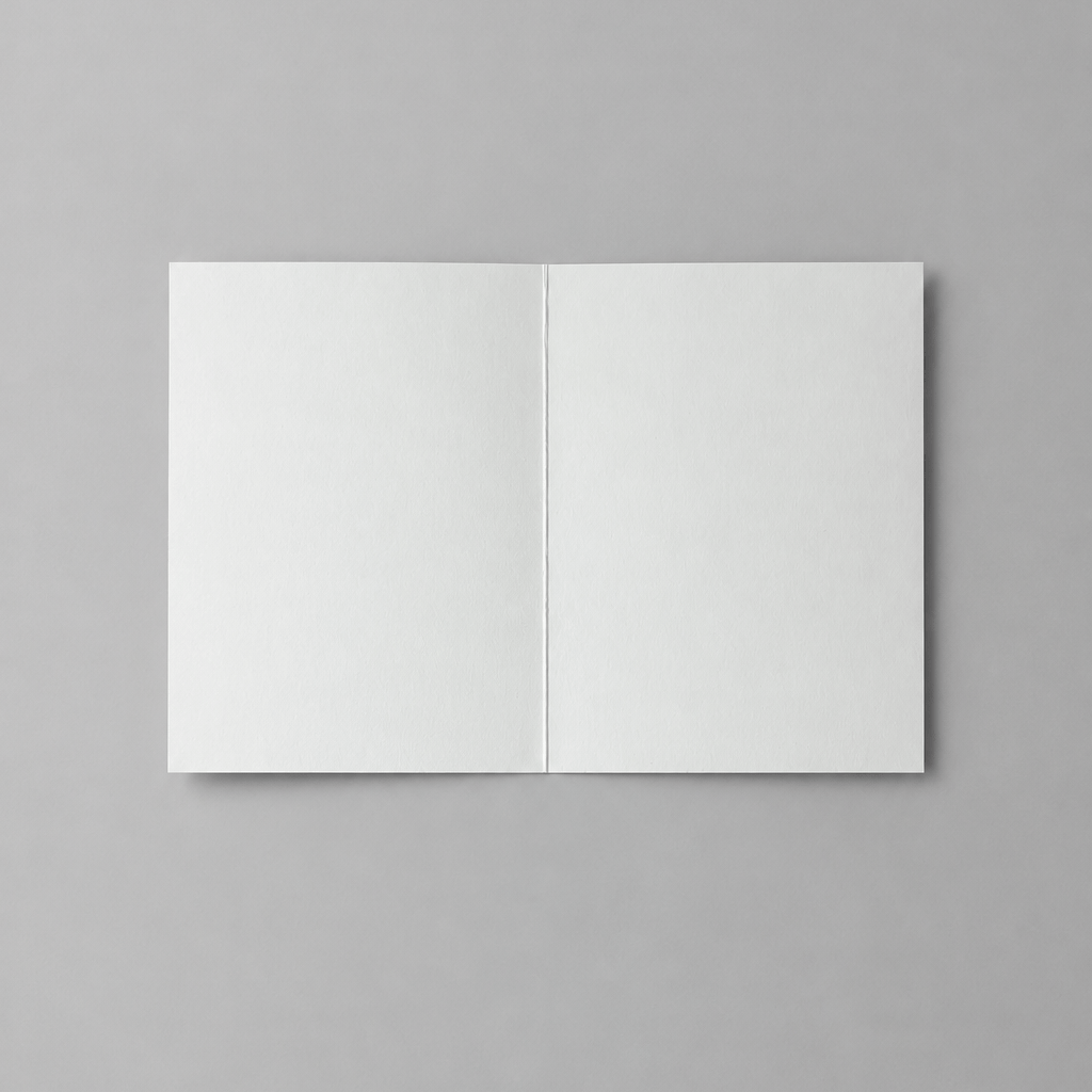 Blank card interior on a muted light-grey background