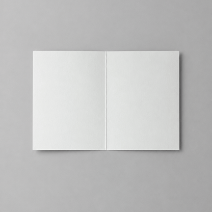 Blank card interior on a muted light-grey background