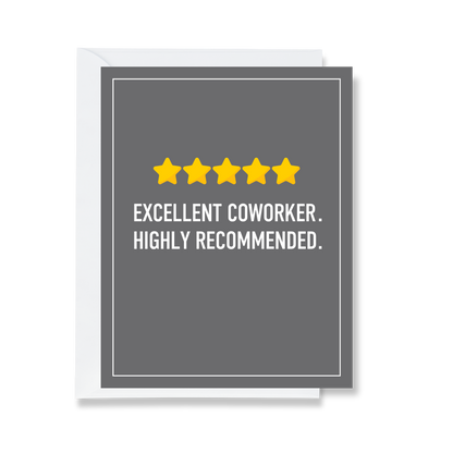 5 Star Coworker Greeting Card