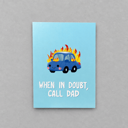 Call Dad Father's Day Card photo 1 on the lighter grey backdrop