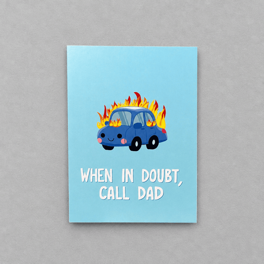 Call Dad Father's Day Card photo 1 on the lighter grey backdrop