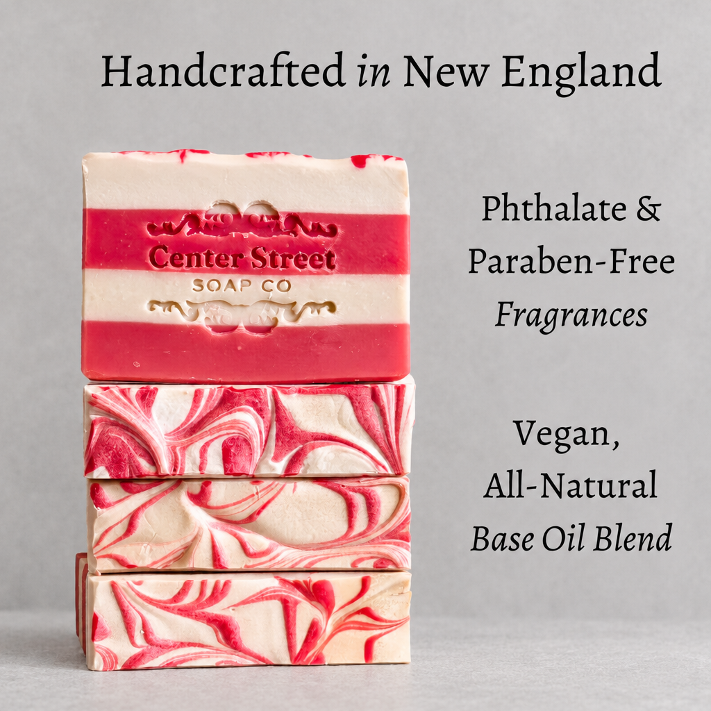 Candy Cane soap features