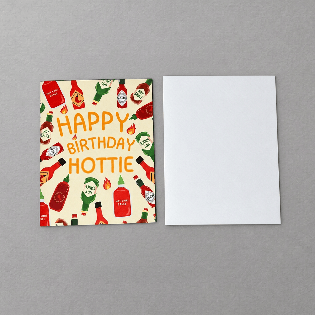 Card and envelope with darker grey background