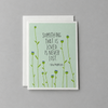 Card front on muted light grey