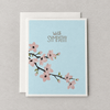 Cherry blossom sympathy card standalone, grey backdrop